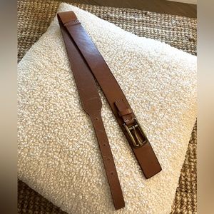 Anthropologie slim leather/elastic belt